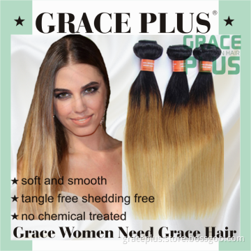 Xuchang hair factory silk straight ombre1B-33-27 human virgin hair weave hair extension